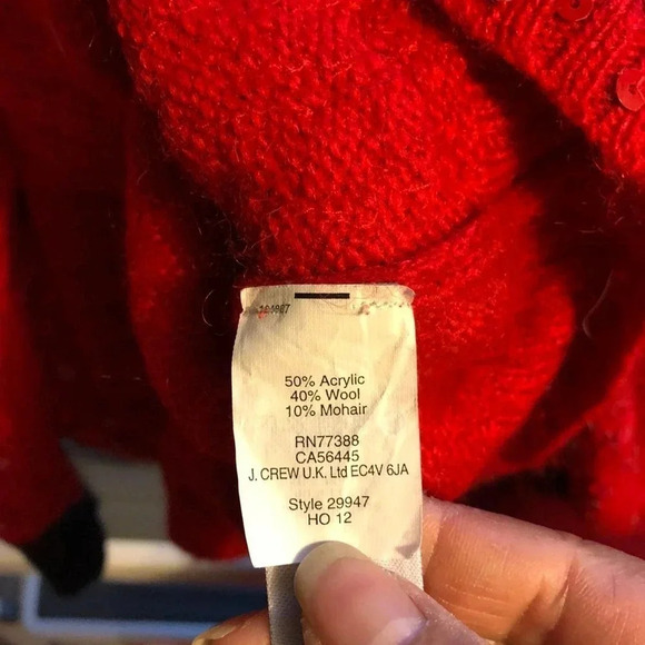 J.Crew wool blended girl Holiday sweater size L - Picture 4 of 6